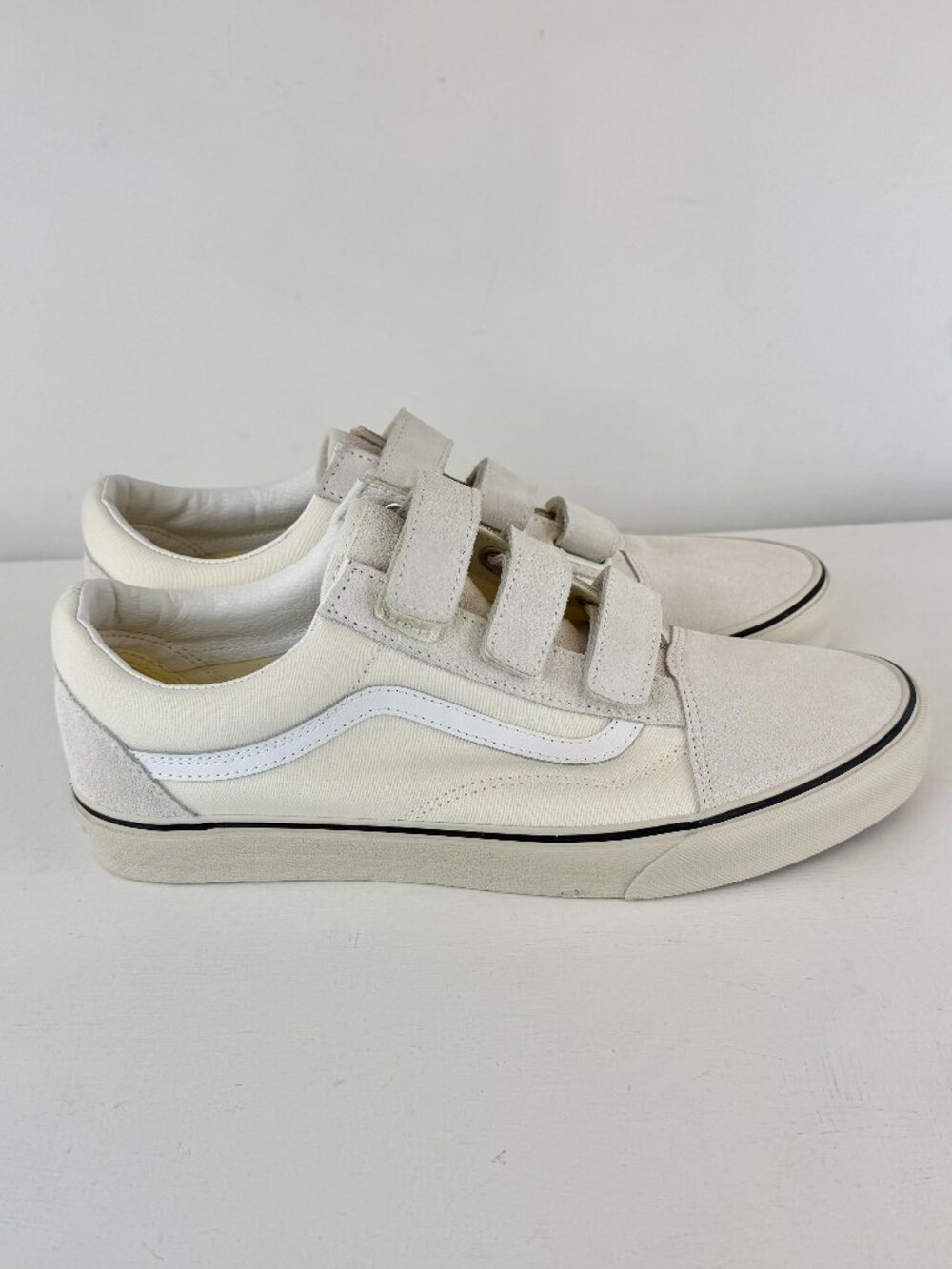 M11.5, W13 - Vans Old Skool V Suede Canvas Sneaker - Marshmallow/Turtledove